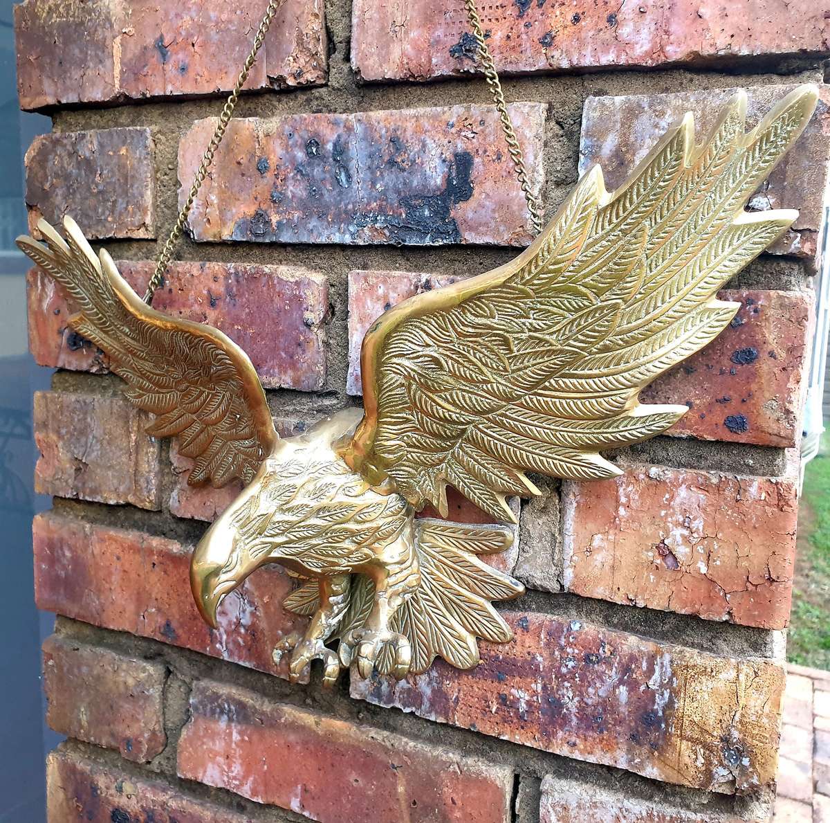VINTAGE SOLID BRASS EAGLE 460 MM WIDE