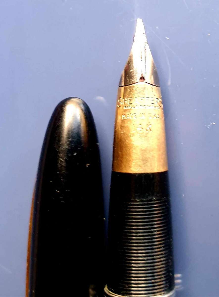 VINTAGE SHEAFFER USA M5 WHITE DOT 14K TRIM FOUNTAIN PEN