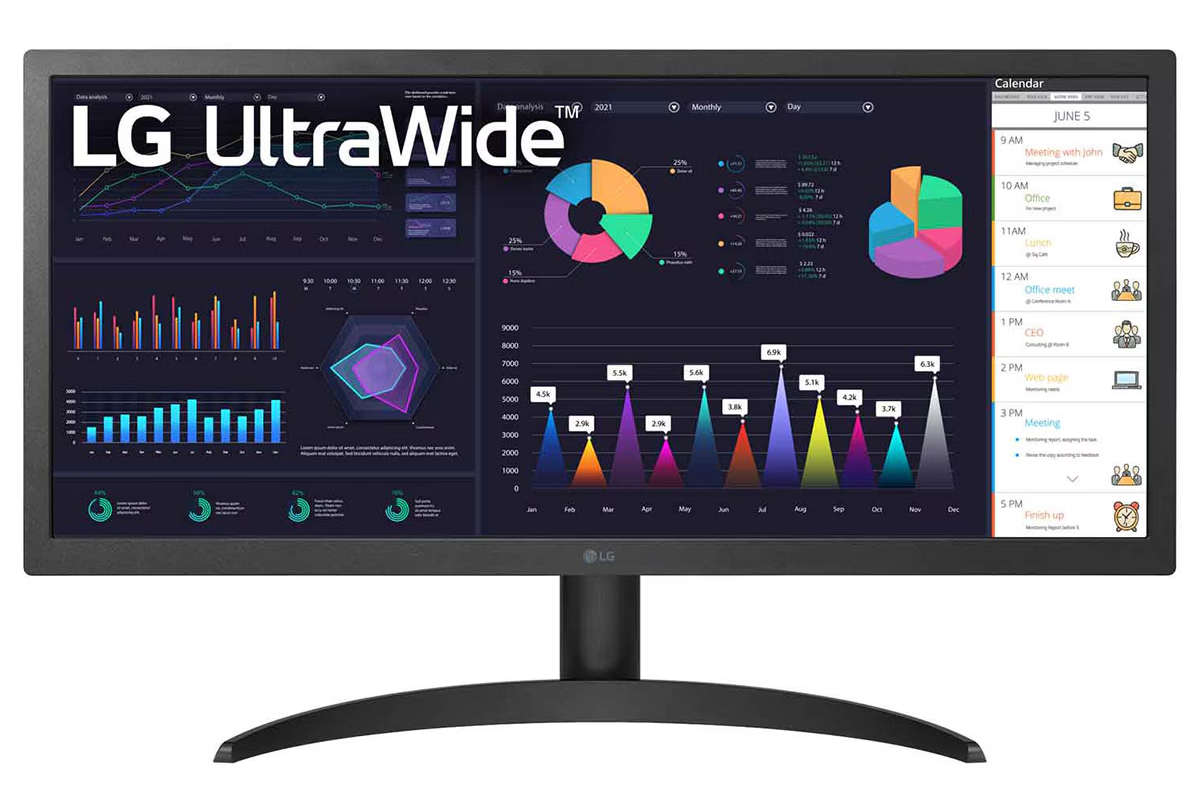 LG 26WQ500 26" Ultrawide 21:9 Monitor (2560x1080, 75 Hz FreeSync, IPS)