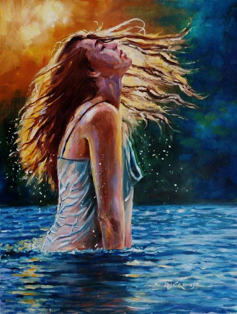 Refresh, Oil painting by Danie Cronjé on canvas roll, unframed