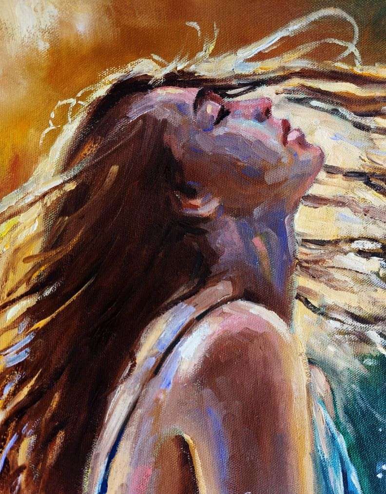 Refresh, Oil painting by Danie Cronjé on canvas roll, unframed