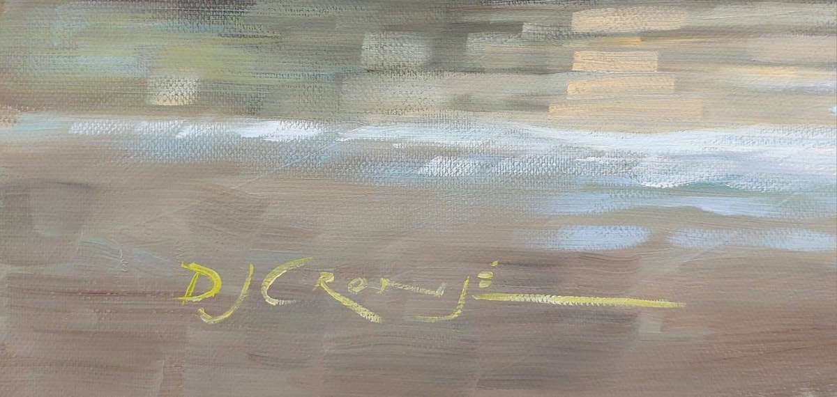 Lady at the Lake, oil painting by Danie Cronje, unframed, size A1