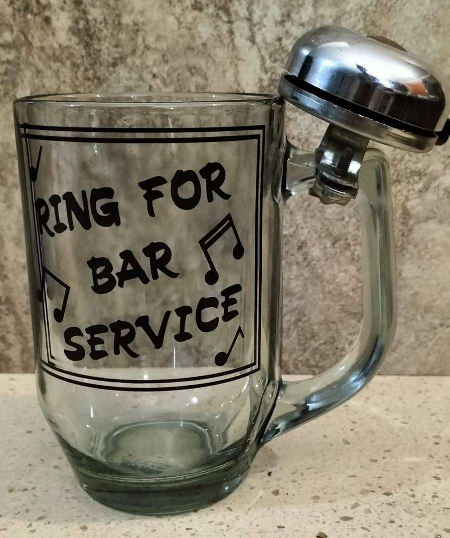 Ring for Bar Service 500ml Beer Mug with Working Bell
