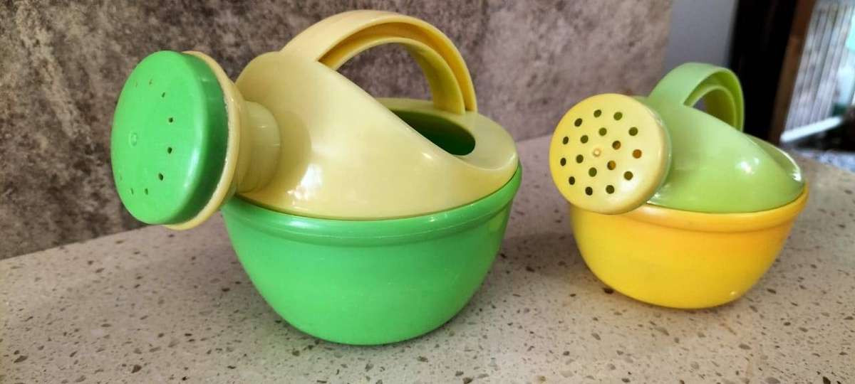 2 x Functional Mini Plastic Watering Cans