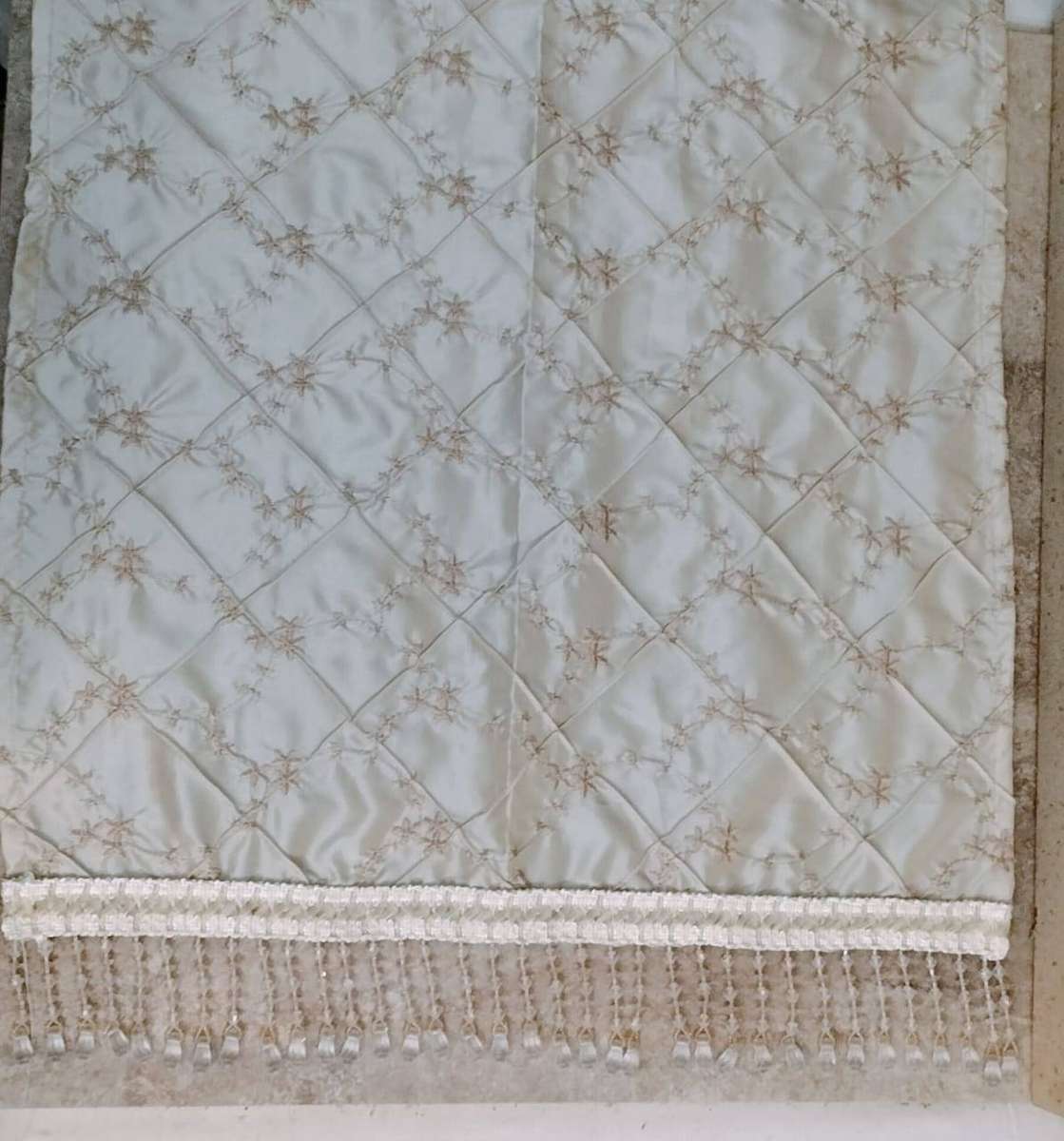 Superior Quality Extra Long 3 Meter Embroidered With Beads Table Runner
