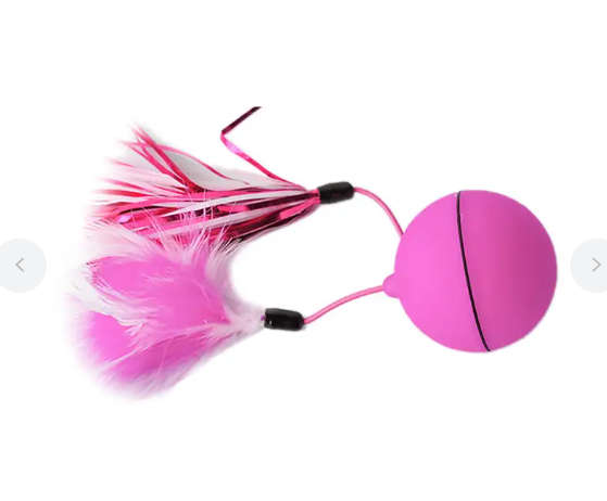 USB Rechargeable Led Light Rolling Ball Toys for Cats-Red