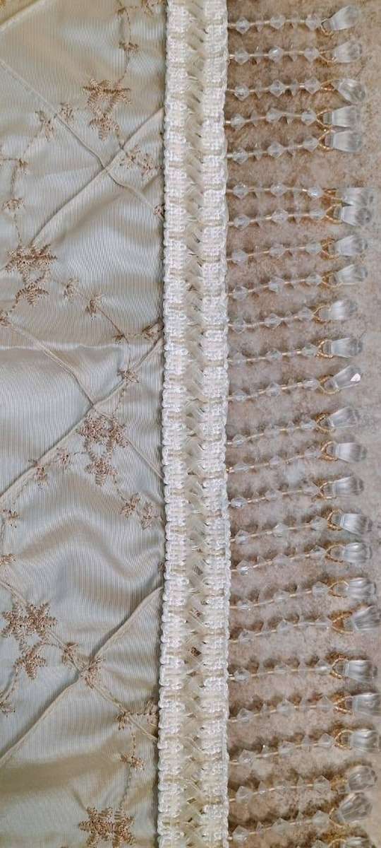 Superior Quality Extra Long 3 Meter Embroidered With Beads Table Runner