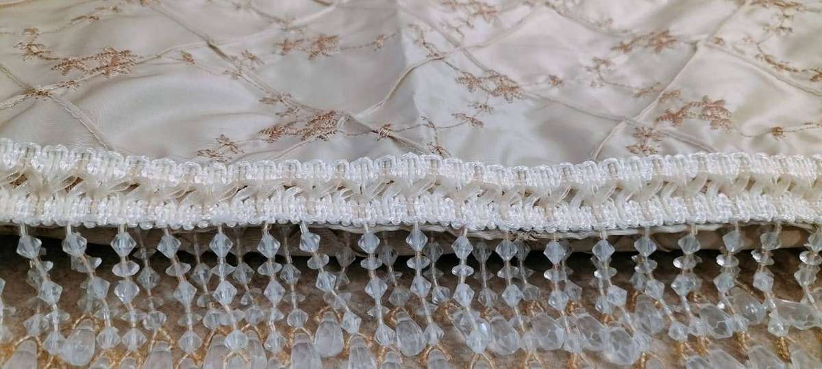 Superior Quality Extra Long 3 Meter Embroidered With Beads Table Runner