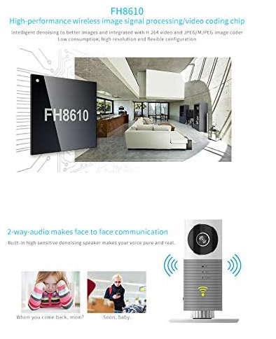 Clever Dog Camera Wifi, Small Pet Nanny Camera with Audio and Video