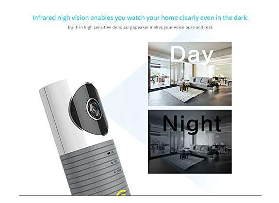 Clever Dog Camera Wifi, Small Pet Nanny Camera with Audio and Video