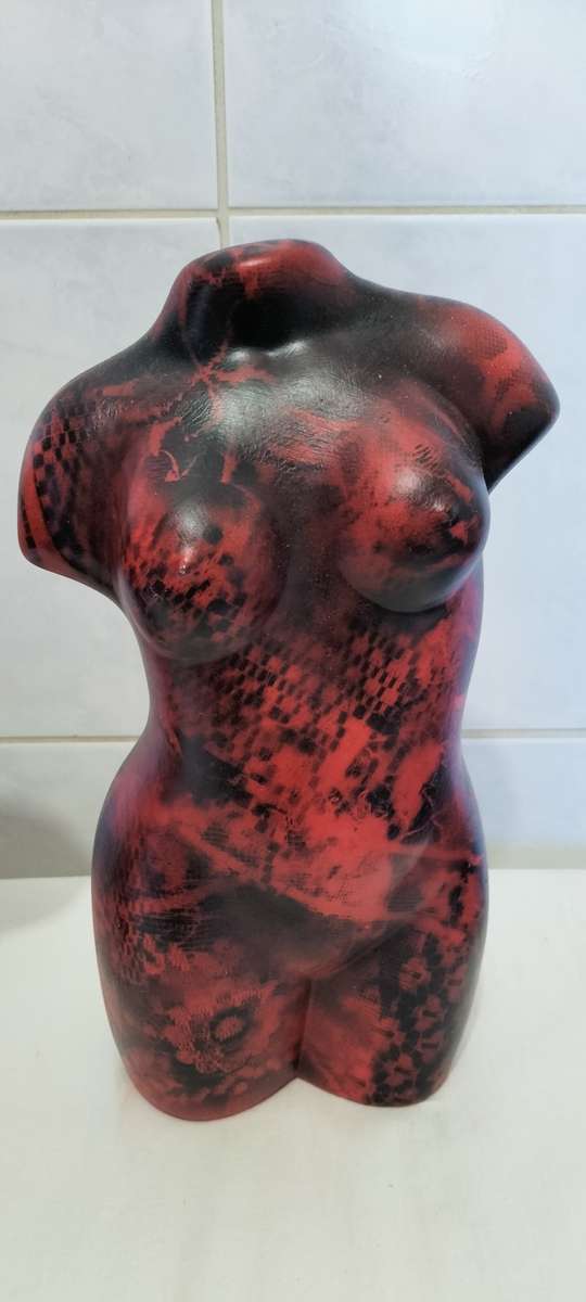 Magnificent Pair of Hilton Edwards Male and Female Signed Ceramic Torsos. Mint Condition