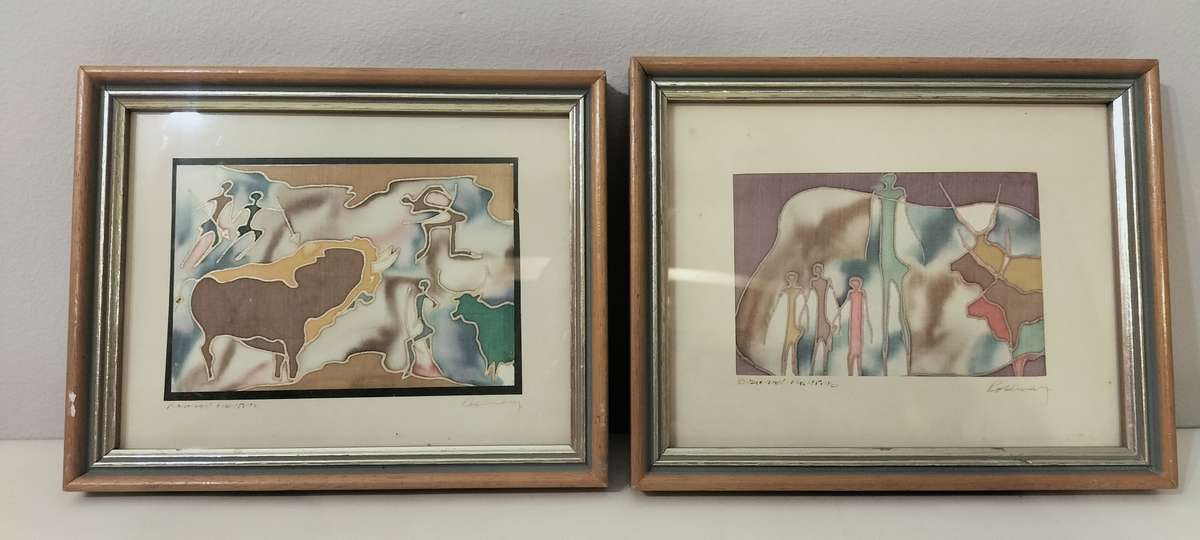Beautiful Pair of Silkscreen Framed Artworks