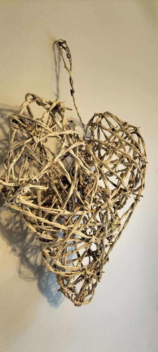 A Magnificent Huge Barb Wire Heart Hanging Mobile Decoration