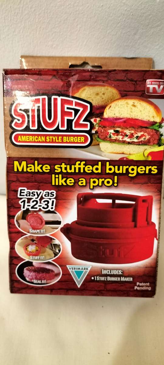 (New) Complete Stufz Stuffed Burger Maker.