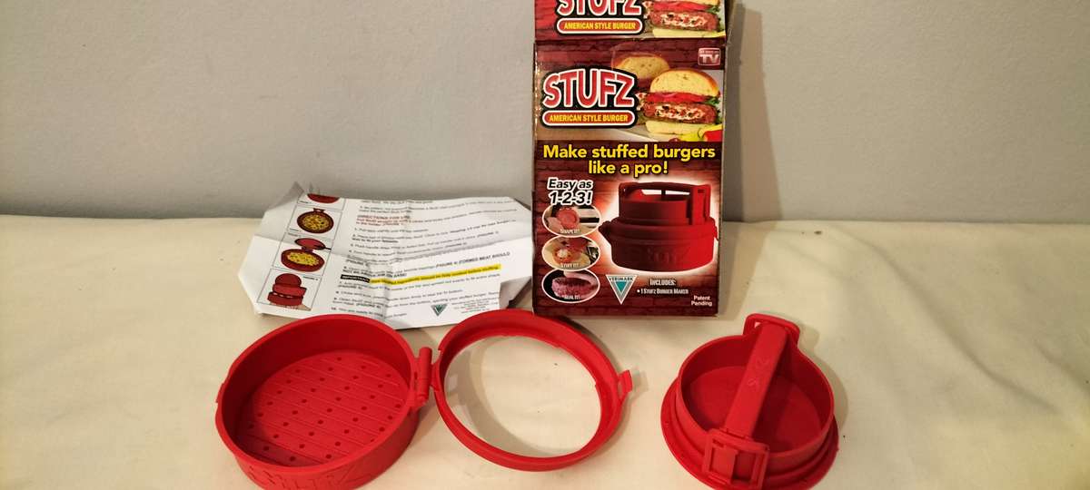 (New) Complete Stufz Stuffed Burger Maker.