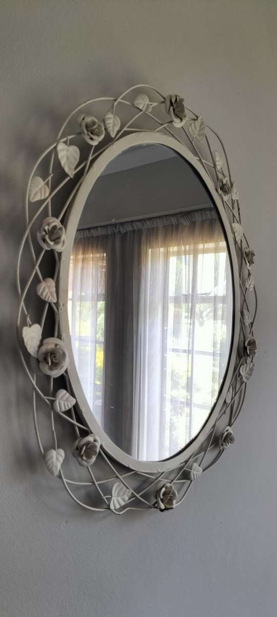 A Superb Wrought Iron Hanging Mirror.