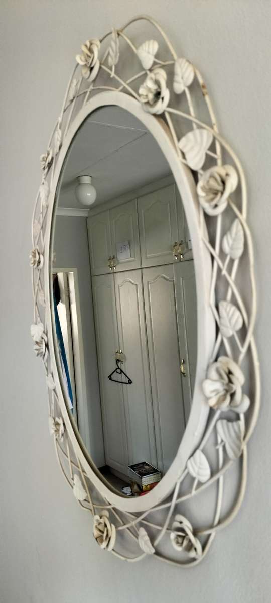 A Superb Wrought Iron Hanging Mirror.