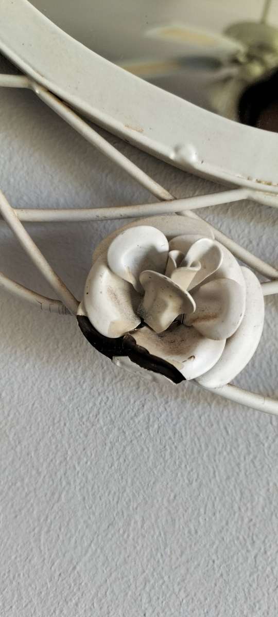 A Superb Wrought Iron Hanging Mirror.