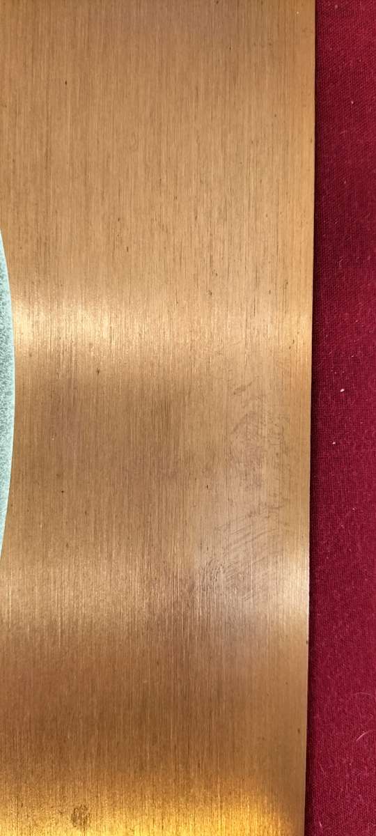 A Magnificent Mid Century Circa 1950 Roy Sinclair Lacquered Cat Art on Copper Plate