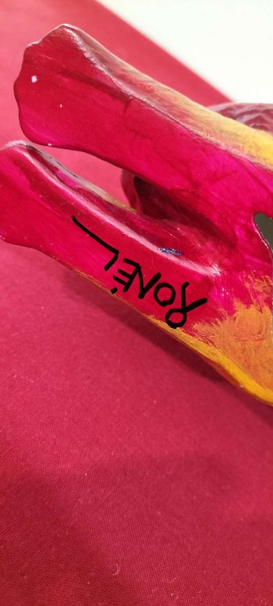 An Absolutely Magnificent Bohemian Hand Painted Cat (Nr3