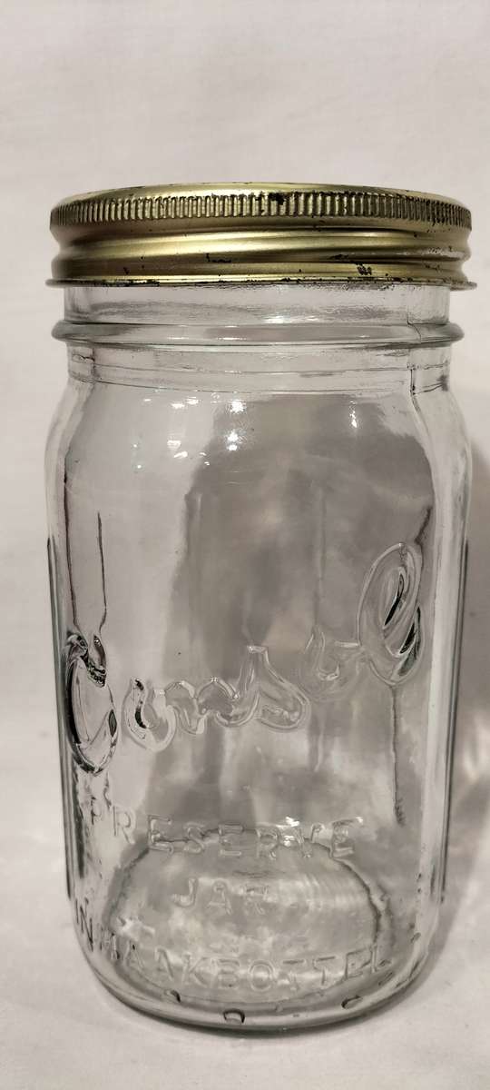 Quality Consol Glass Preserve Jar with Glass dome and Metal Ring 1000ml 1Liter. (type1)
