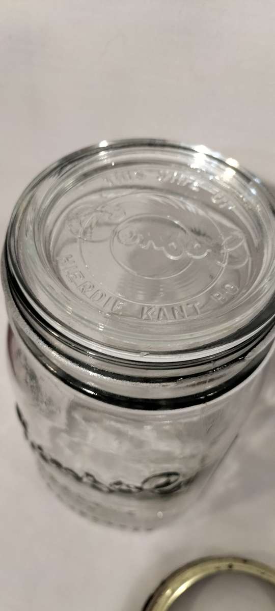 Quality Consol Glass Preserve Jar with Glass dome and Metal Ring 1000ml 1Liter. (type1)