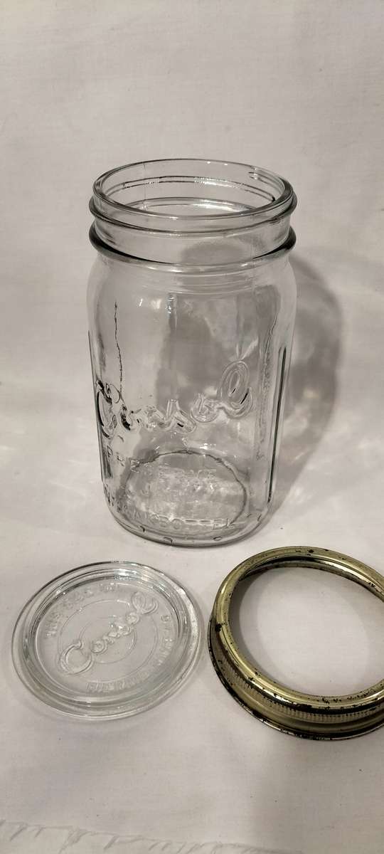 Quality Consol Glass Preserve Jar with Glass dome and Metal Ring 1000ml 1Liter. (type1)