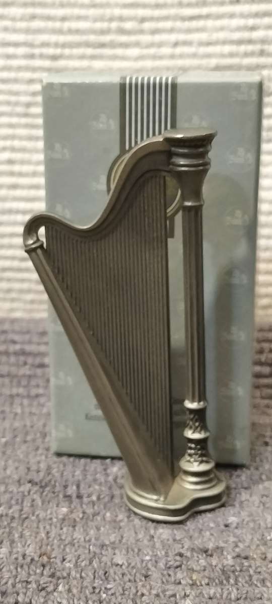 Magnificent Genuine WMF German Pewter Harp in Original Box