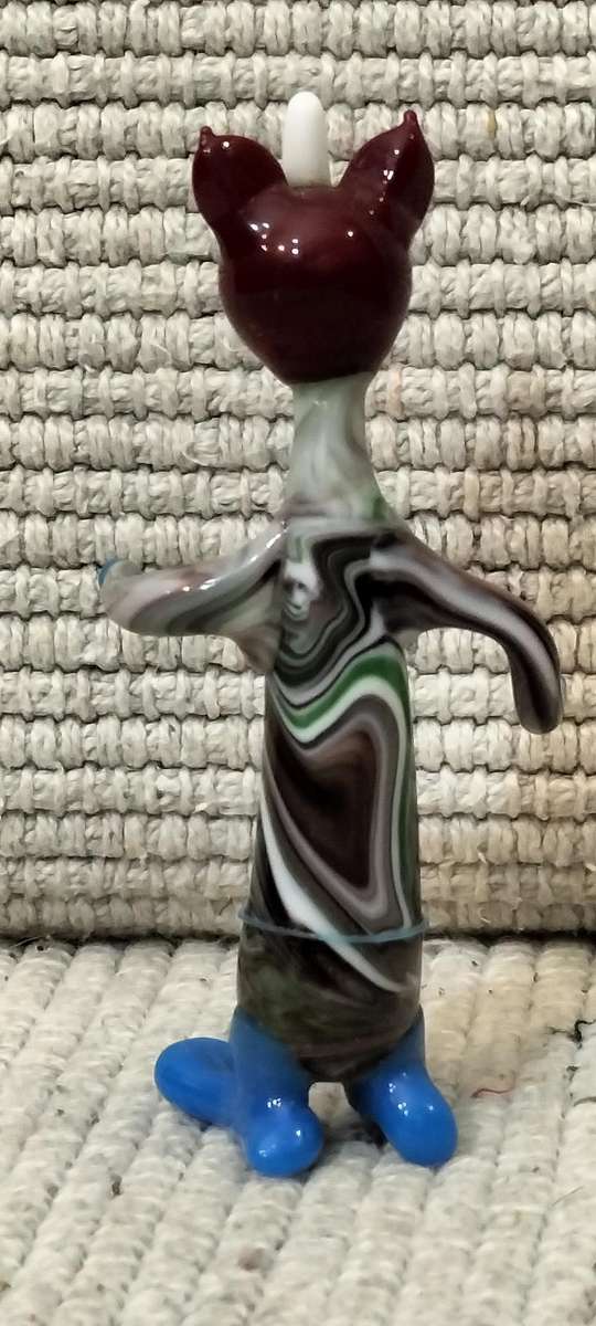 Magnificent Rare Vintage Multi Colour Circa 1950 Murano Glass Cat in Excellent Condition