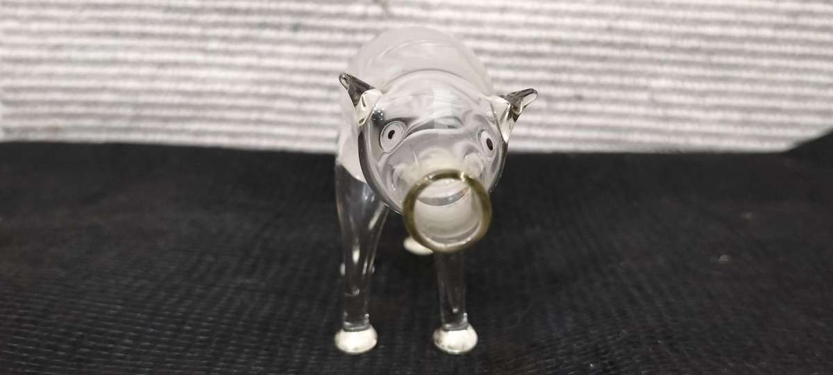 Extremely Rare and Delicate Bolls Hand Blown Elephant Brandy Holder/Decanter