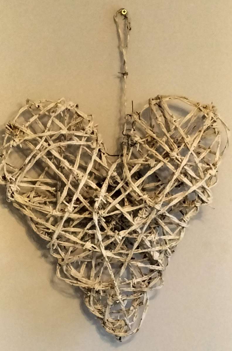 A Magnificent Huge Barb Wire Heart Hanging Mobile Decoration