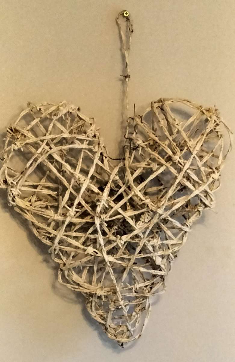 A Magnificent Huge Barb Wire Heart Hanging Mobile Decoration