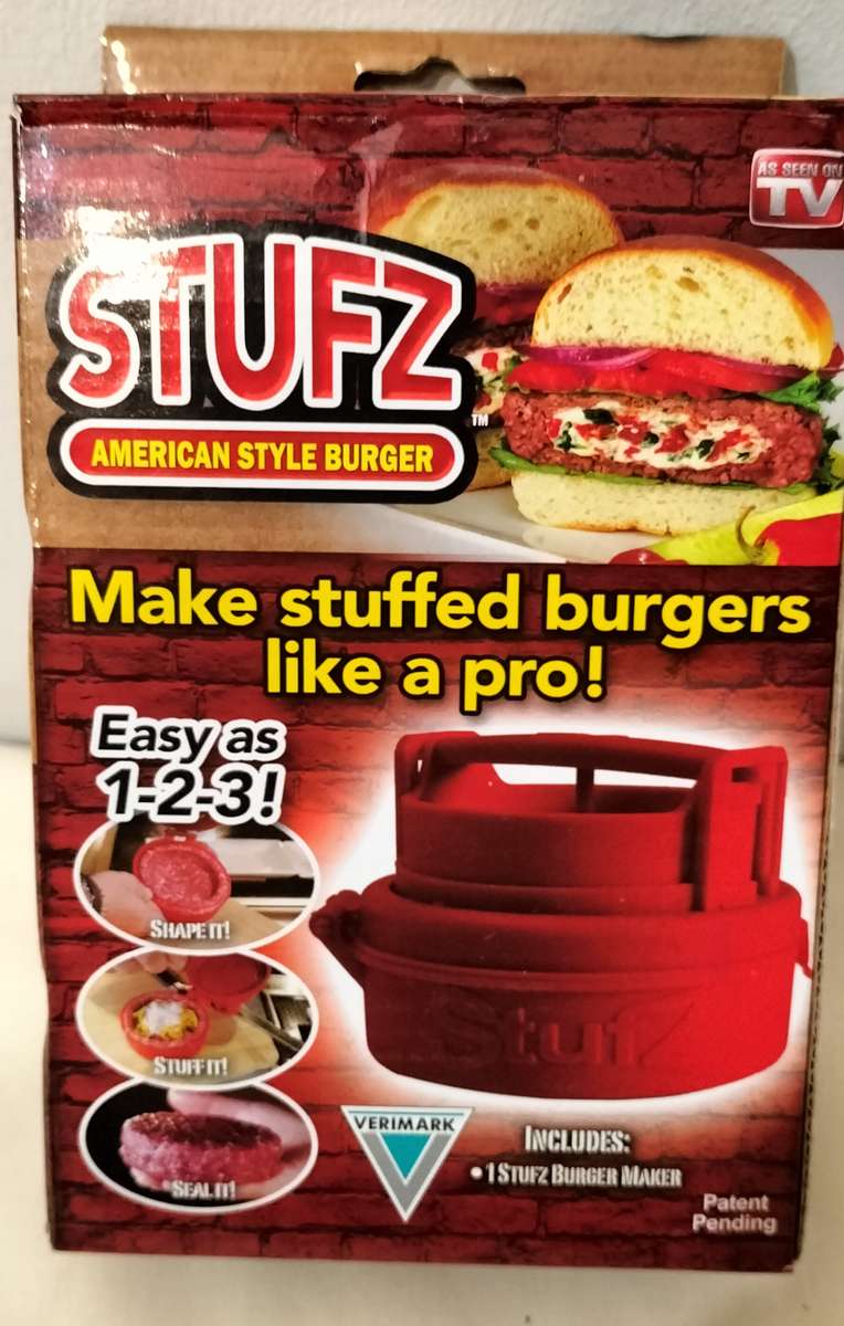 (New) Complete Stufz Stuffed Burger Maker.