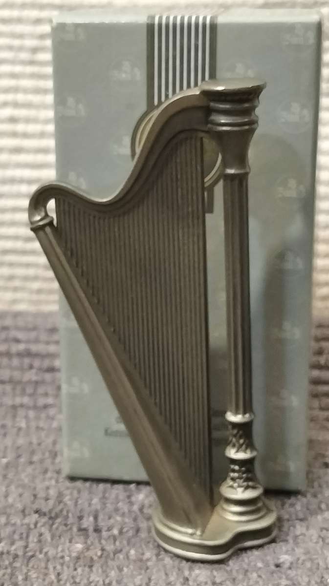 Magnificent Genuine WMF German Pewter Harp in Original Box