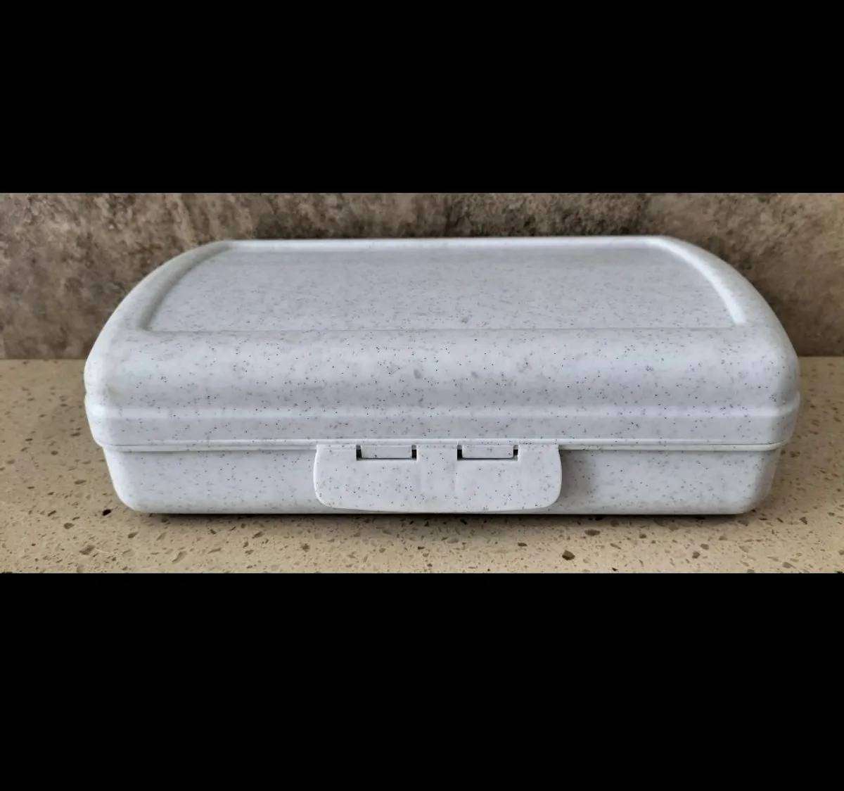Sturdy Plastic Lunch Box with Clip.