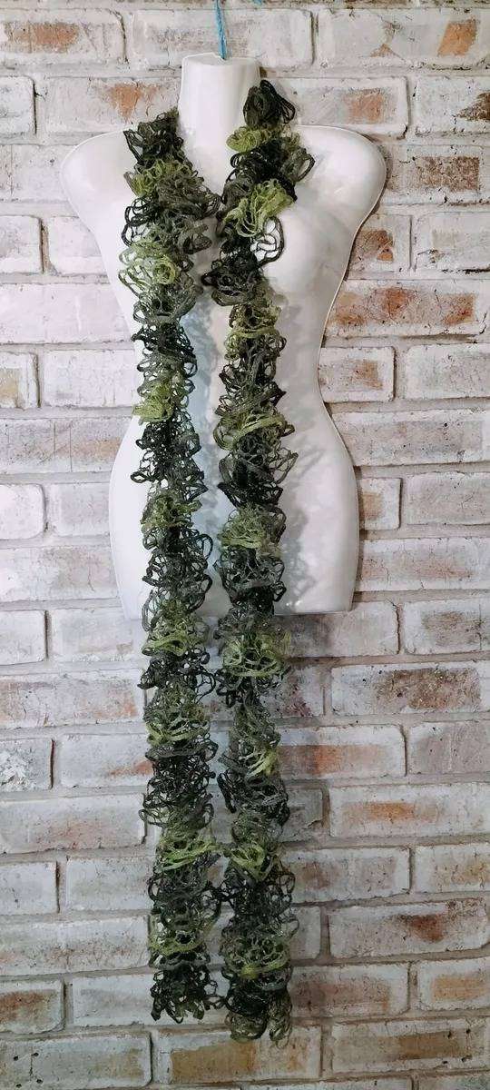 Tivoli Ruffle Scarf Green - 2.5m