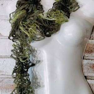 Tivoli Ruffle Scarf Green - 2.5m