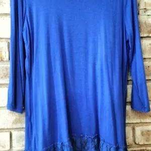 Bozz Lace Open Cardigan/Jacket. Blue. Size XXL.