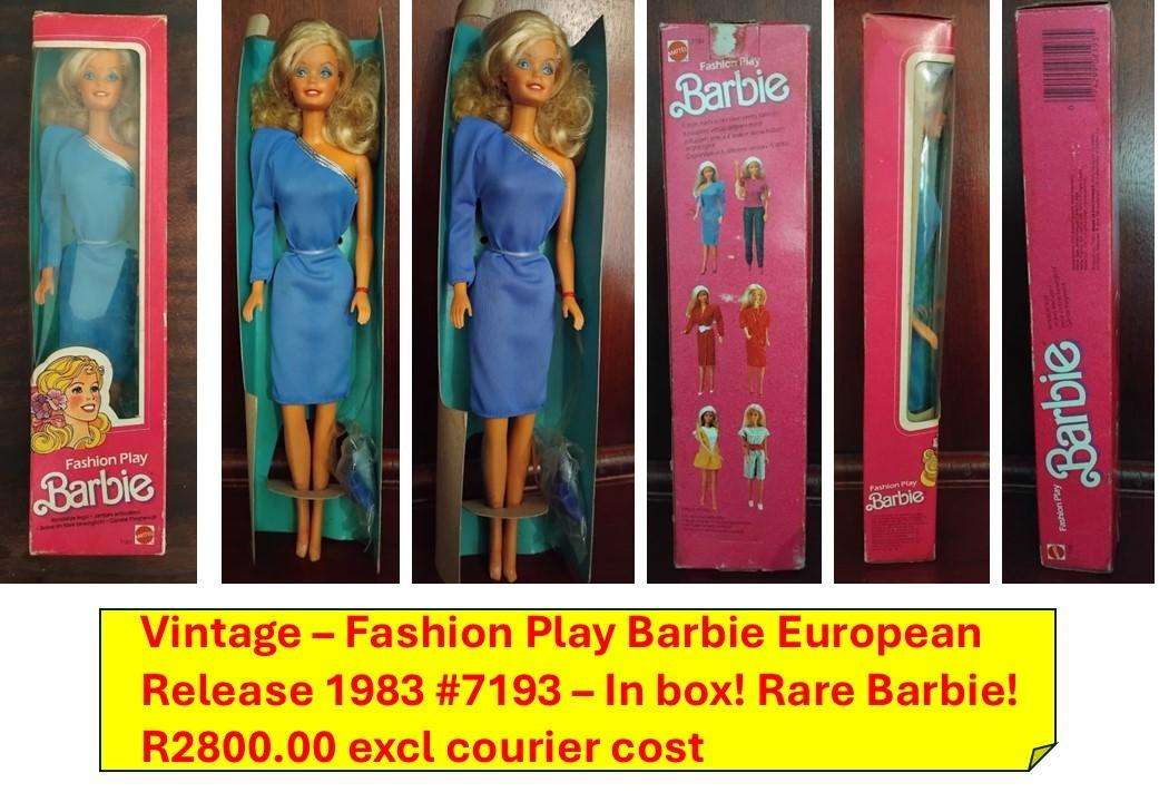 Vintage - Fashion Play Barbie European Release 1983 -#7193