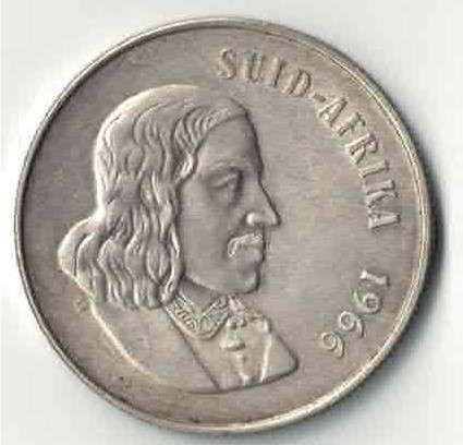 RSA 1966 R1 van Riebeck Silver AU Condition