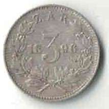 ZAR Kruger 1896 3P  Threepence. Condition!