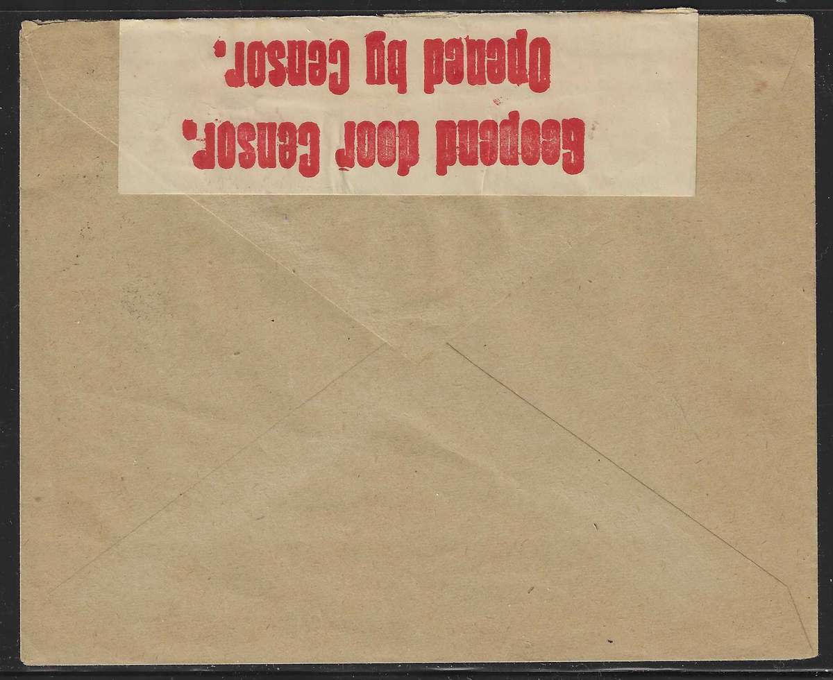 SWA (WWI Union Occupation) Scarce "Spoorweg.." 1918 GIBEON/WINDHUK Censored cover. See below.