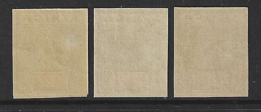 `AFRICA` IMPERF De La Rue group of 3 MINERVA heads superb MNH.