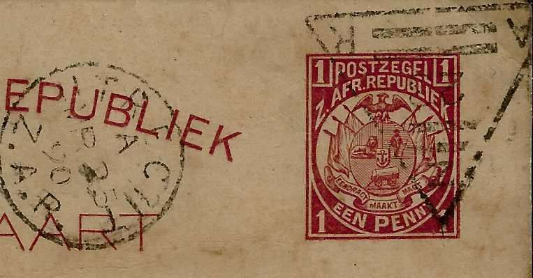 Transvaal: Triangle "23" UTRECHT Proving card. Very Scarce. See below.
