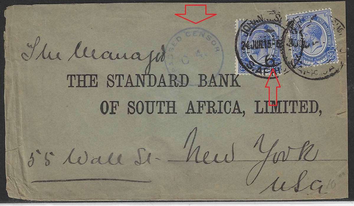 Union: pair CENSORED covers (1915 & 1917) to New York.