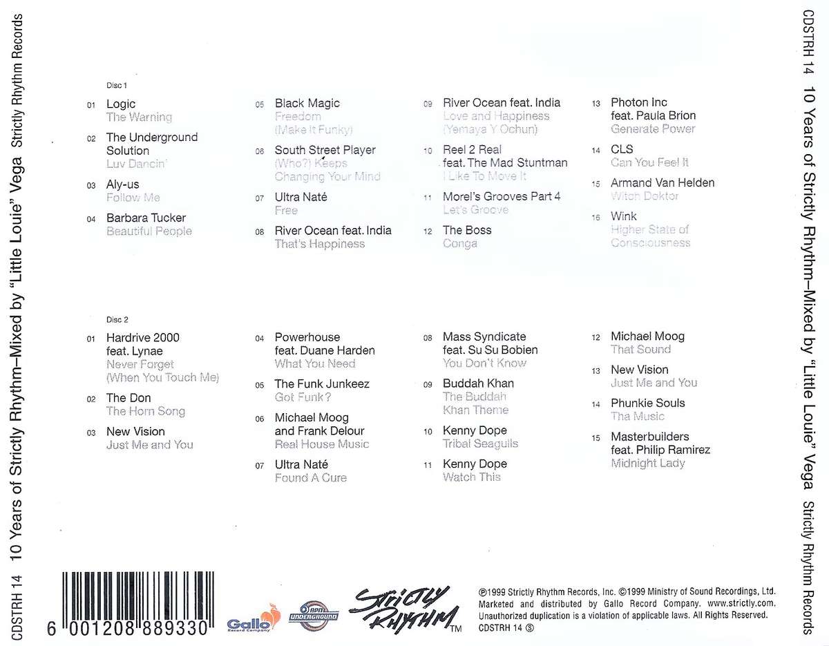Strictly Rhythm - 10 Years of Strictly Rhythm (CD Album)