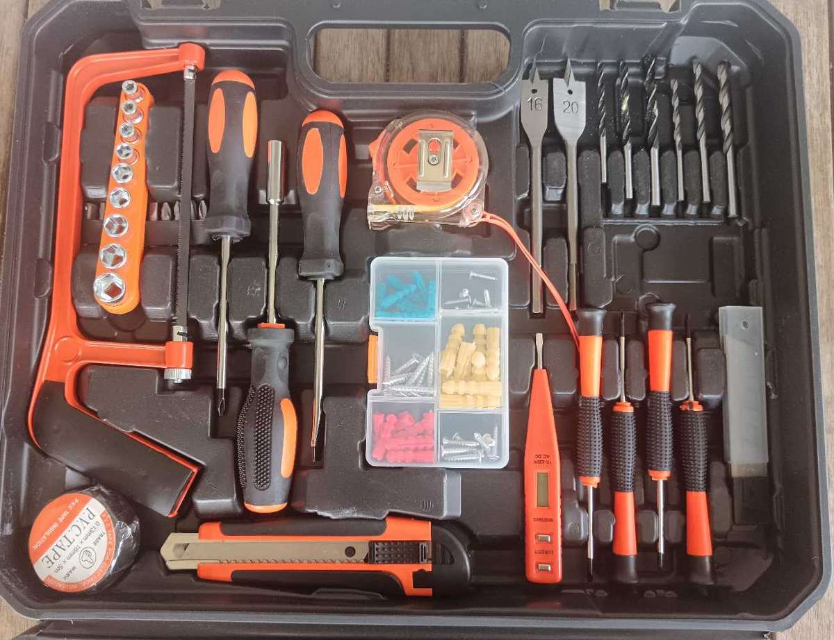 Cordless Electric Drill Set with 2 x 7500mAh Batteries