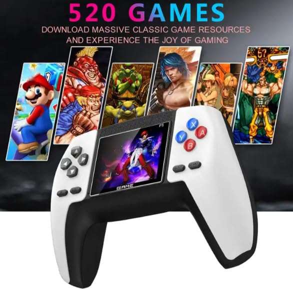 ControllerView Retro Console with built-in Screen and 520 Games