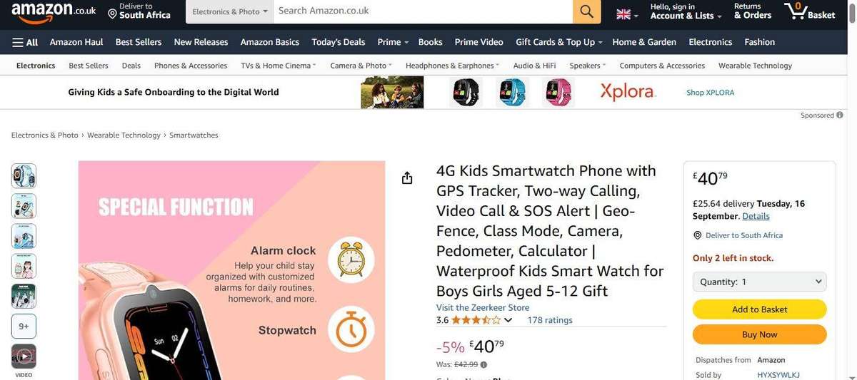 4G Kids Smartwatch Phone with GPS Tracker