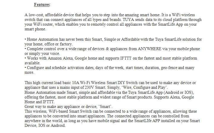 WIFI Smart Switch, control your devices from your phone wherever you are